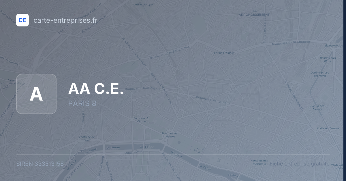 AA C.E. — 333513158 — fiche entreprise