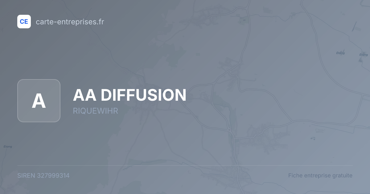 AA DIFFUSION — 327999314 — fiche entreprise