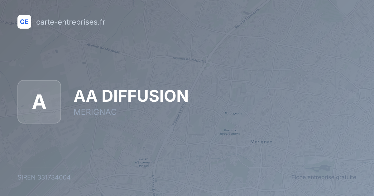 AA DIFFUSION — 331734004 — fiche entreprise