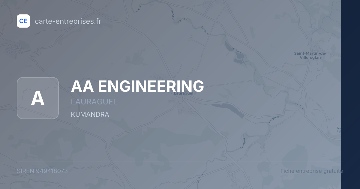 AA ENGINEERING — 949418073 — fiche entreprise