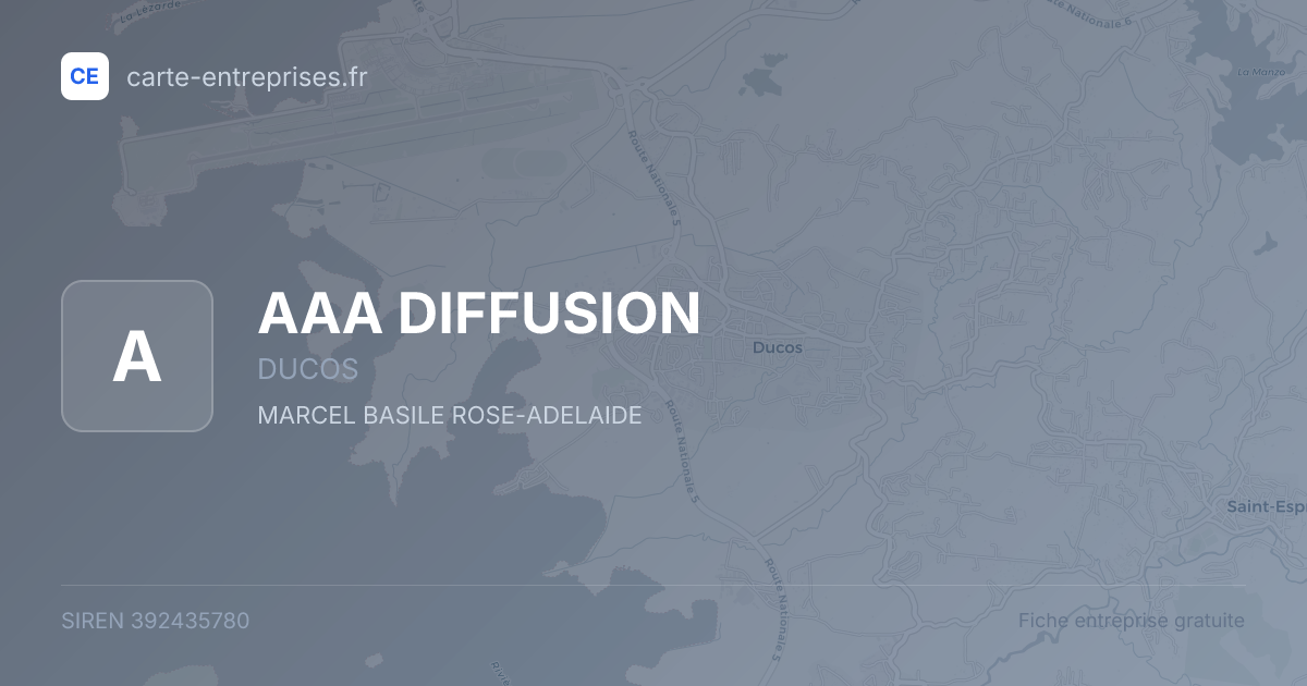 AAA DIFFUSION — 392435780 — fiche entreprise