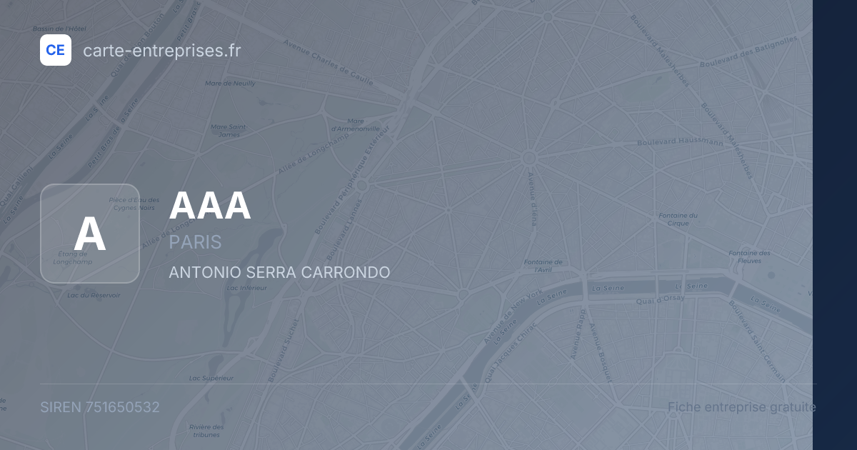 AAA — 751650532 — fiche entreprise