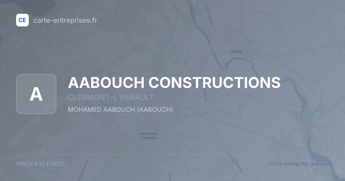 AABOUCH CONSTRUCTIONS — 832413058 — fiche entreprise