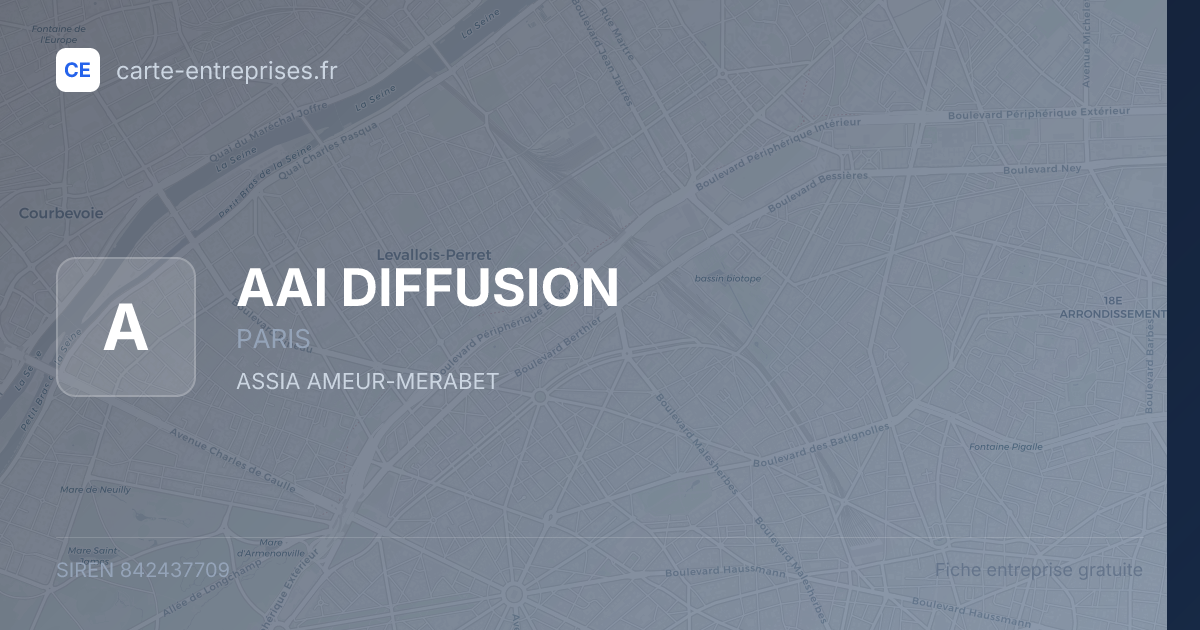 AAI DIFFUSION — 842437709 — fiche entreprise