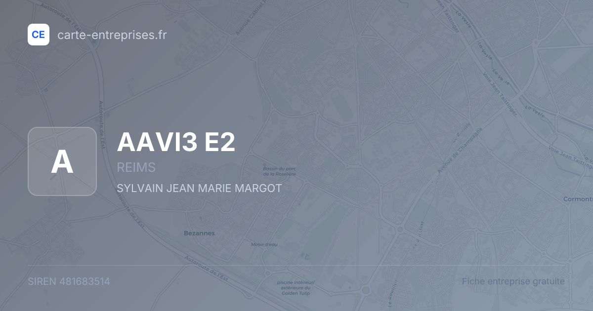 AAVI3 E2 — 481683514 — fiche entreprise
