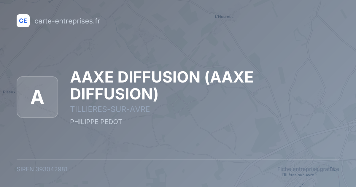 AAXE DIFFUSION — 393042981 — fiche entreprise