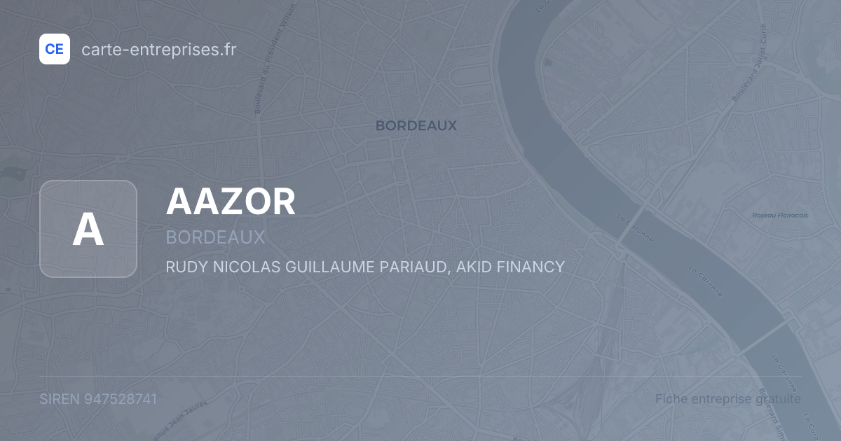 AAZOR — 947528741 — fiche entreprise