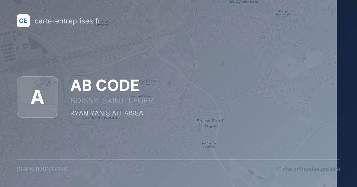 AB CODE — 878637479 — fiche entreprise