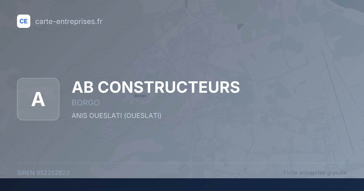 AB CONSTRUCTEURS — 952252823 — fiche entreprise