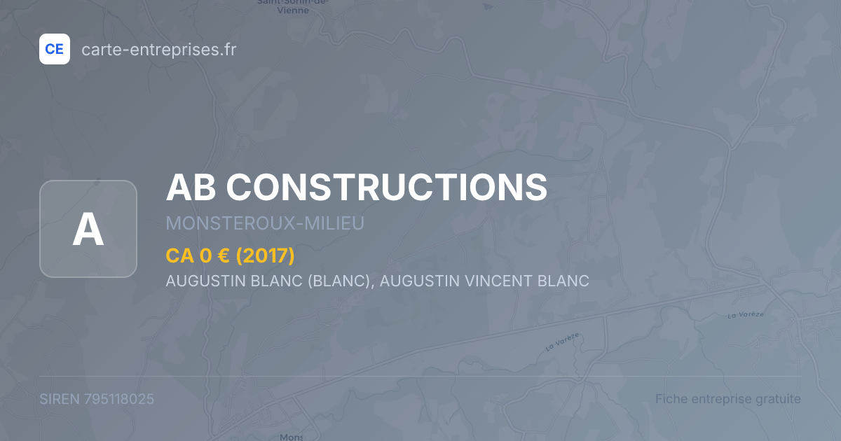 AB CONSTRUCTIONS — 795118025 — fiche entreprise