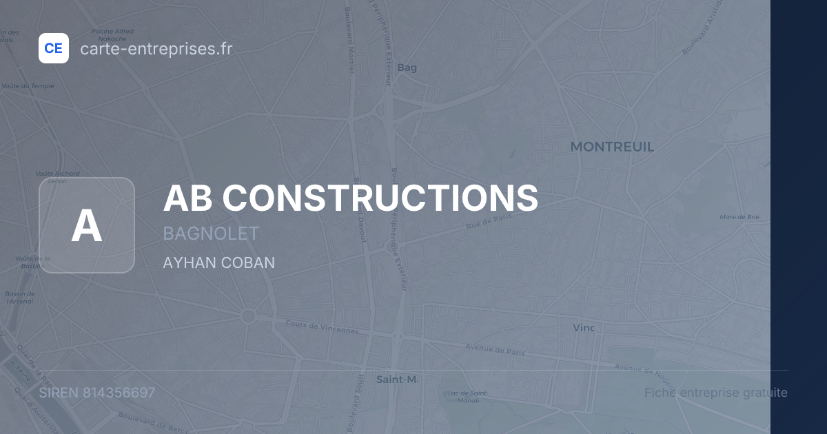 AB CONSTRUCTIONS — 814356697 — fiche entreprise
