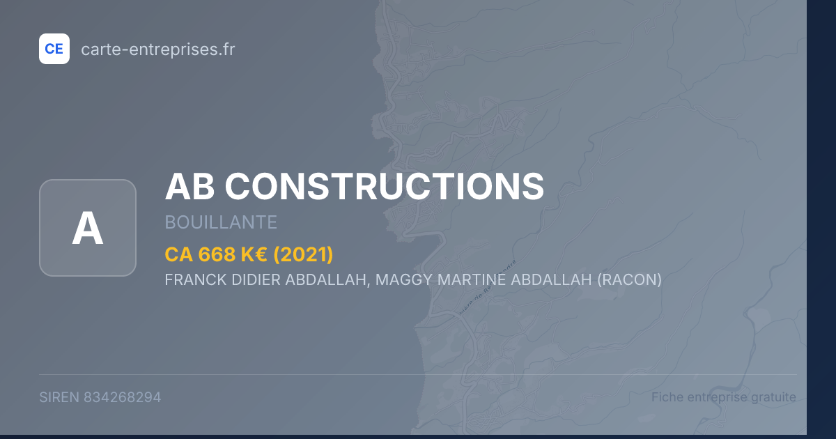 AB CONSTRUCTIONS — 834268294 — fiche entreprise
