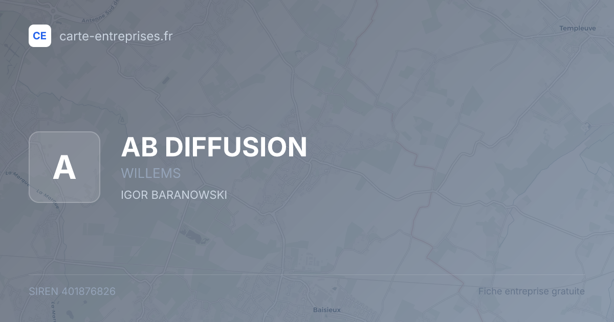 AB DIFFUSION — 401876826 — fiche entreprise