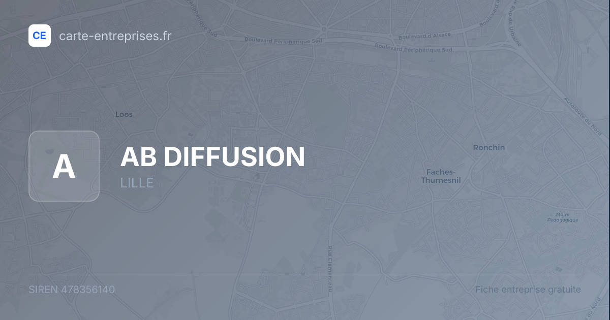 AB DIFFUSION — 478356140 — fiche entreprise