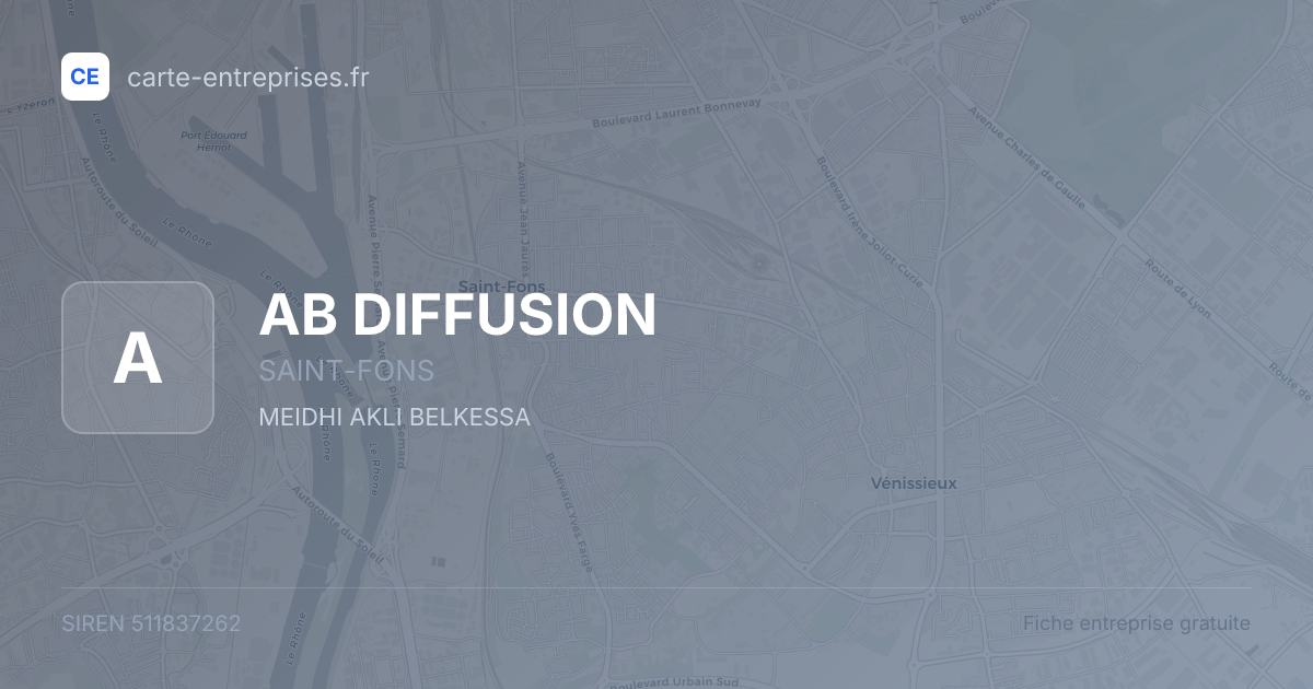 AB DIFFUSION — 511837262 — fiche entreprise