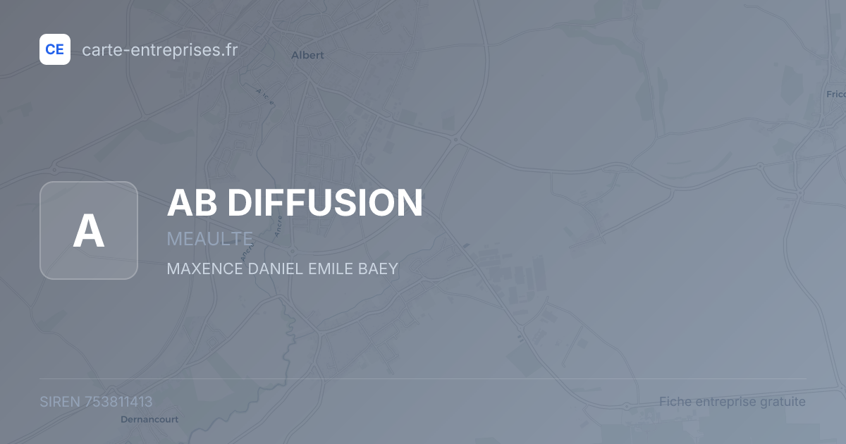 AB DIFFUSION — 753811413 — fiche entreprise