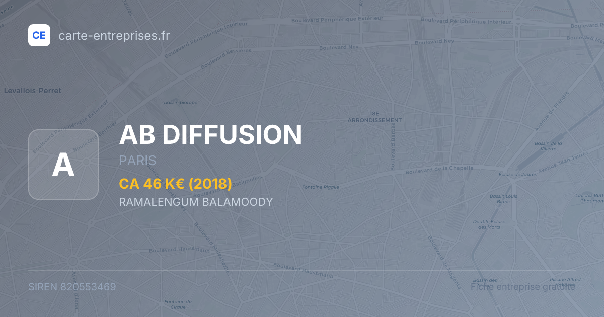 AB DIFFUSION — 820553469 — fiche entreprise