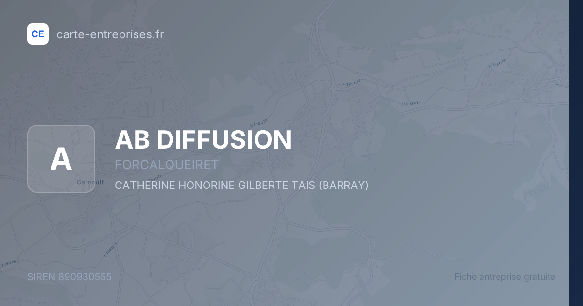 AB DIFFUSION — 890930555 — fiche entreprise