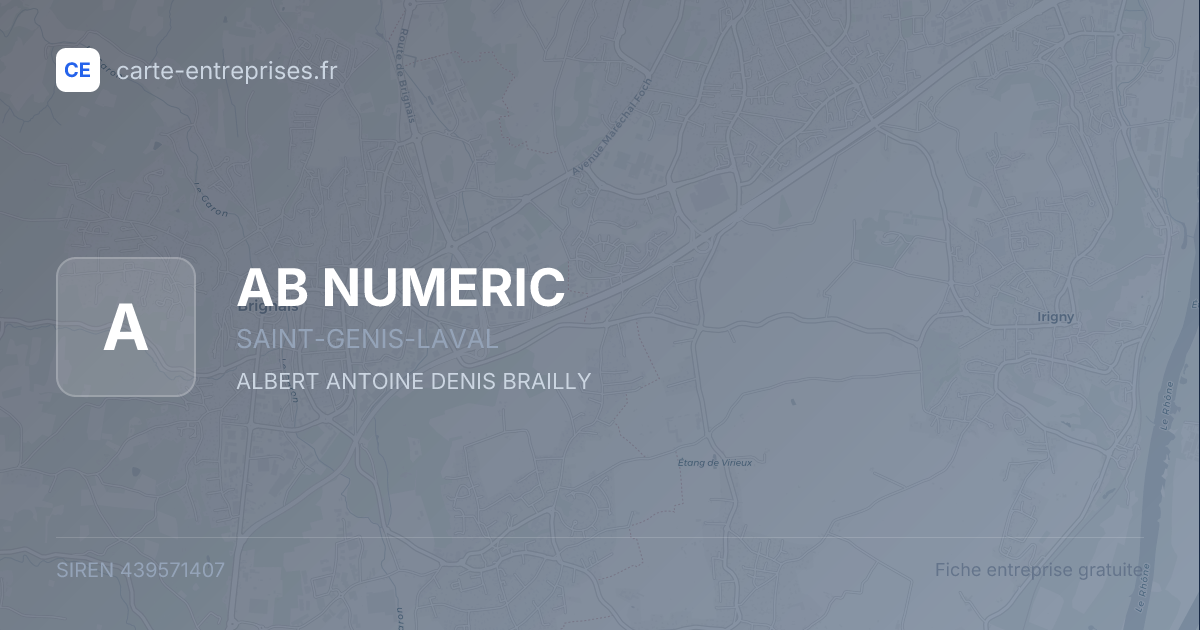 AB NUMERIC — 439571407 — fiche entreprise