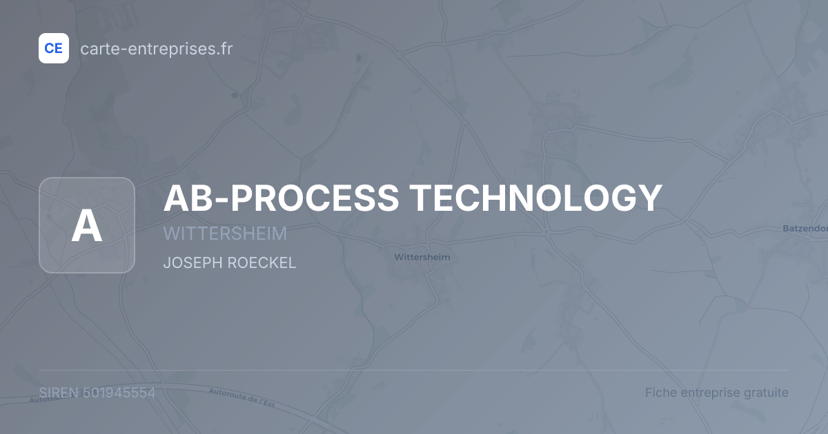 AB-PROCESS TECHNOLOGY — 501945554 — fiche entreprise
