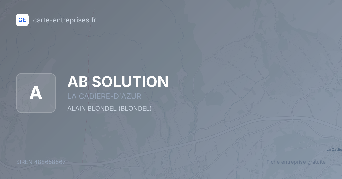 AB SOLUTION — 488658667 — fiche entreprise