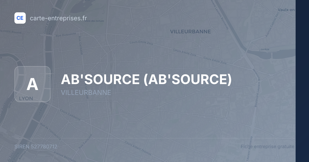 AB'SOURCE — 527780712 — fiche entreprise