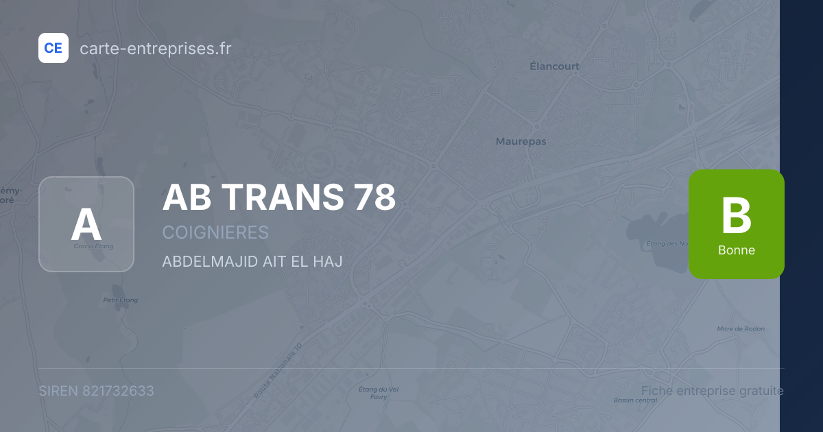 AB TRANS 78 — 821732633 — fiche entreprise