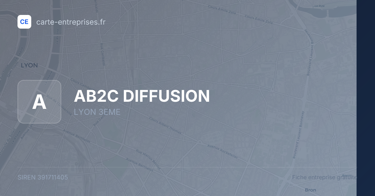 AB2C DIFFUSION — 391711405 — fiche entreprise