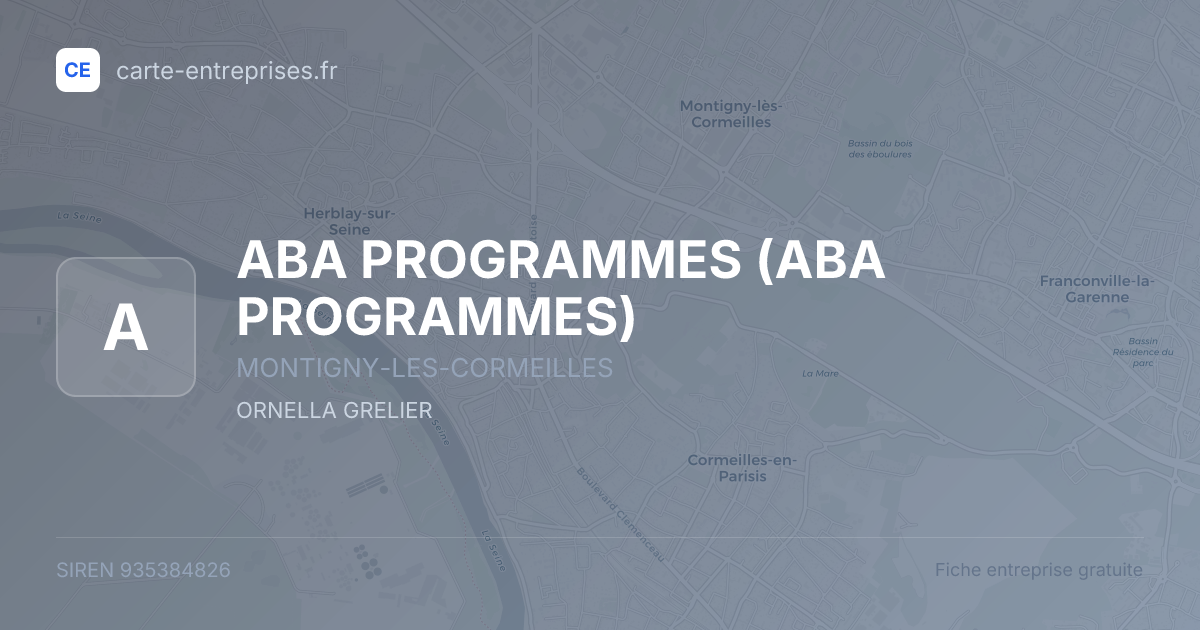 ABA PROGRAMMES — 935384826 — fiche entreprise