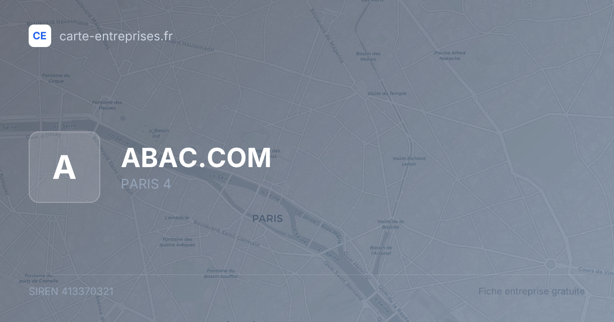ABAC.COM — 413370321 — fiche entreprise