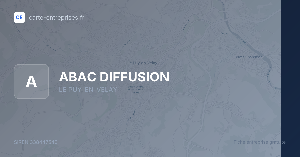 ABAC DIFFUSION — 338447543 — fiche entreprise