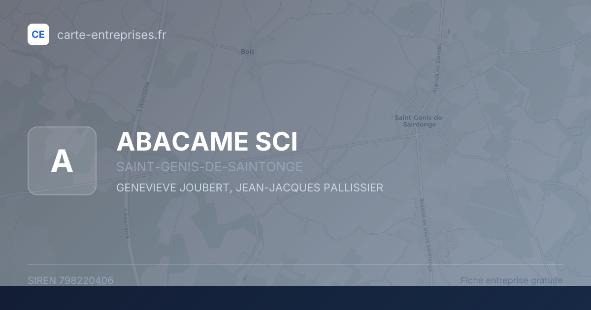 ABACAME SCI — 798220406 — fiche entreprise