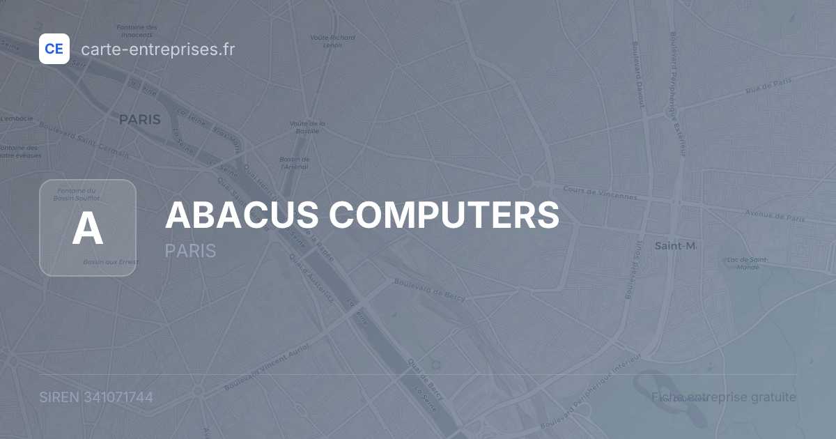ABACUS COMPUTERS — 341071744 — fiche entreprise
