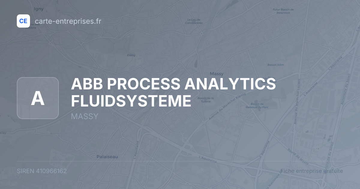 ABB PROCESS ANALYTICS FLUIDSYSTEME — 410966162 — fiche entreprise