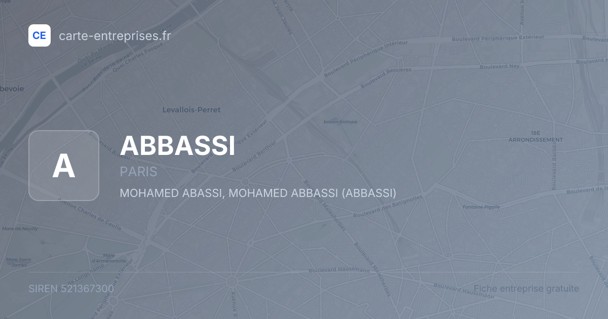 ABBASSI — 521367300 — fiche entreprise