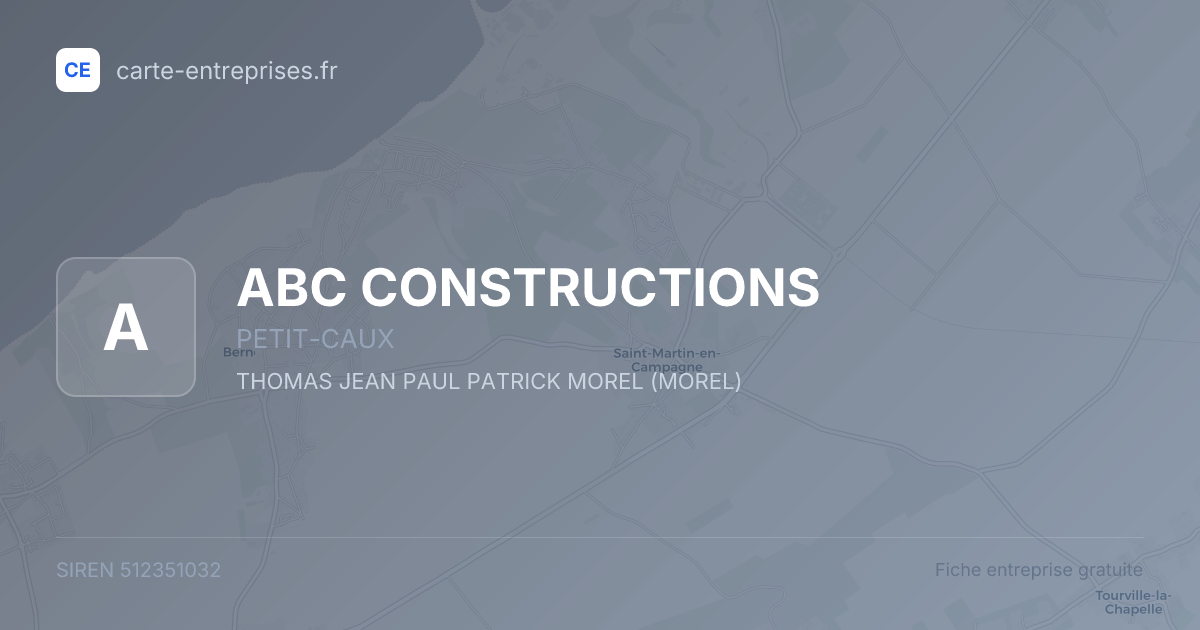 ABC CONSTRUCTIONS — 512351032 — fiche entreprise