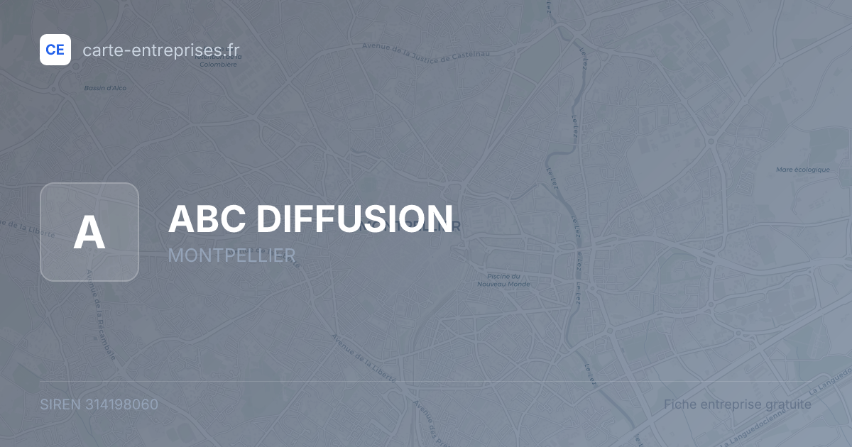 ABC DIFFUSION — 314198060 — fiche entreprise