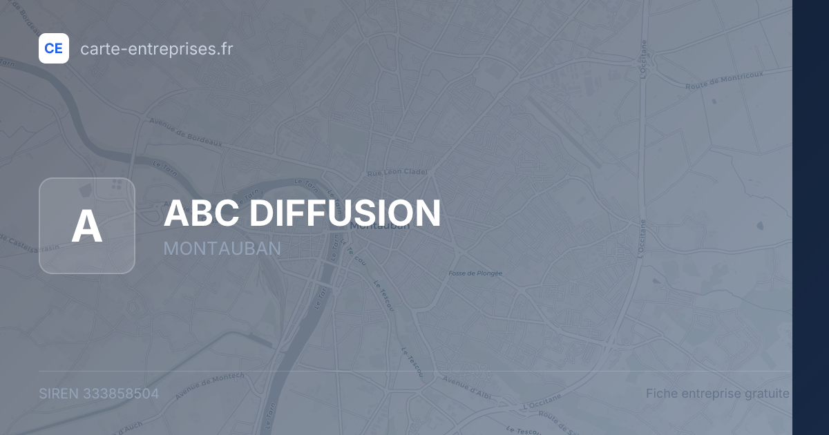 ABC DIFFUSION — 333858504 — fiche entreprise