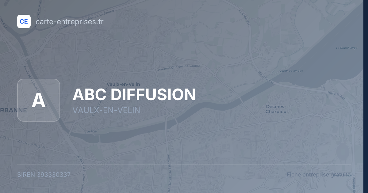 ABC DIFFUSION — 393330337 — fiche entreprise