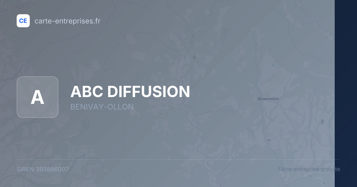 ABC DIFFUSION — 393886007 — fiche entreprise