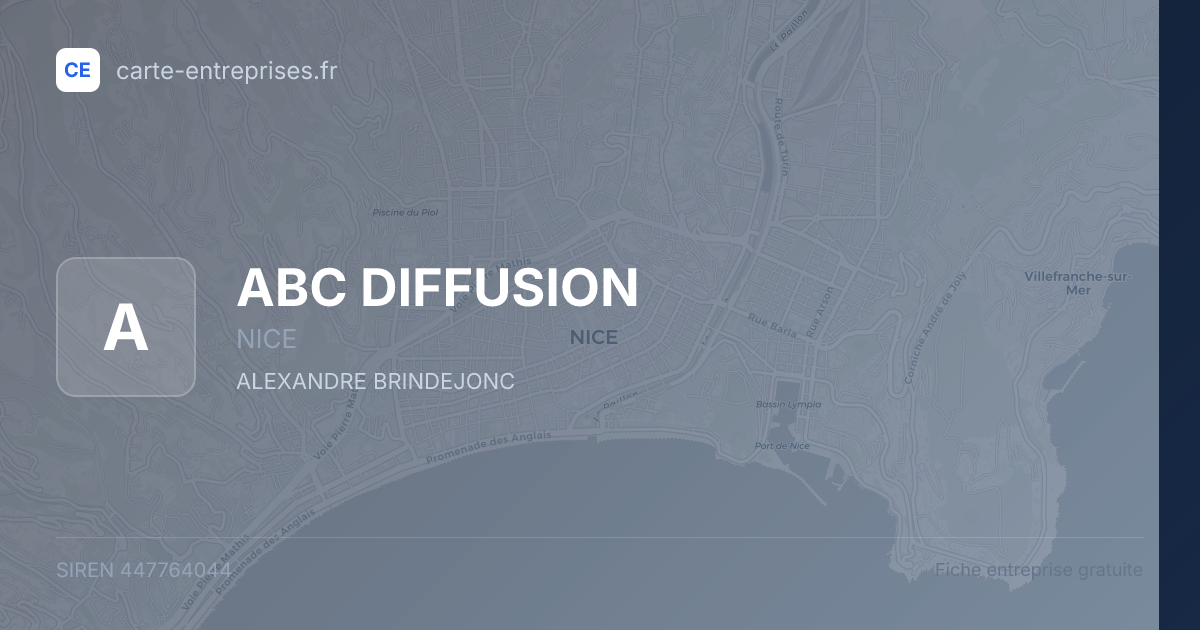 ABC DIFFUSION — 447764044 — fiche entreprise