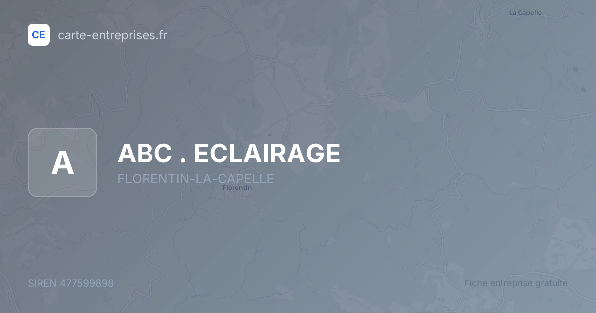 ABC . ECLAIRAGE — 477599898 — fiche entreprise