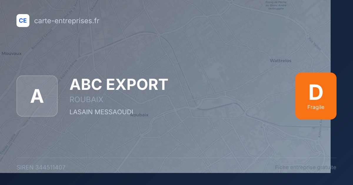 ABC EXPORT — 344511407 — fiche entreprise