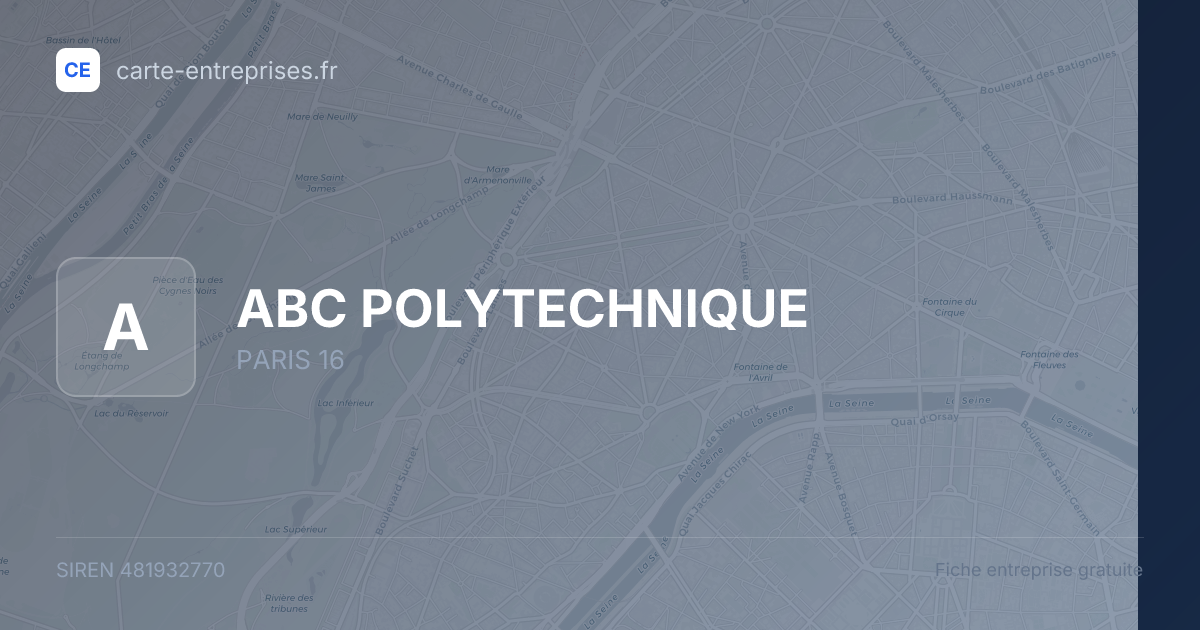 ABC POLYTECHNIQUE — 481932770 — fiche entreprise