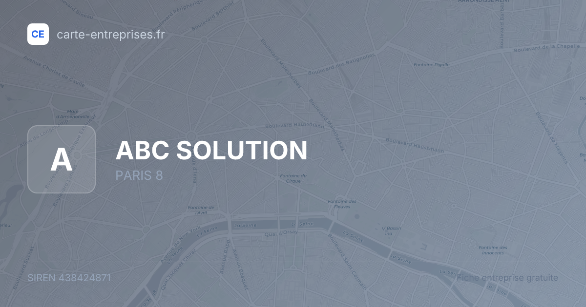 ABC SOLUTION — 438424871 — fiche entreprise