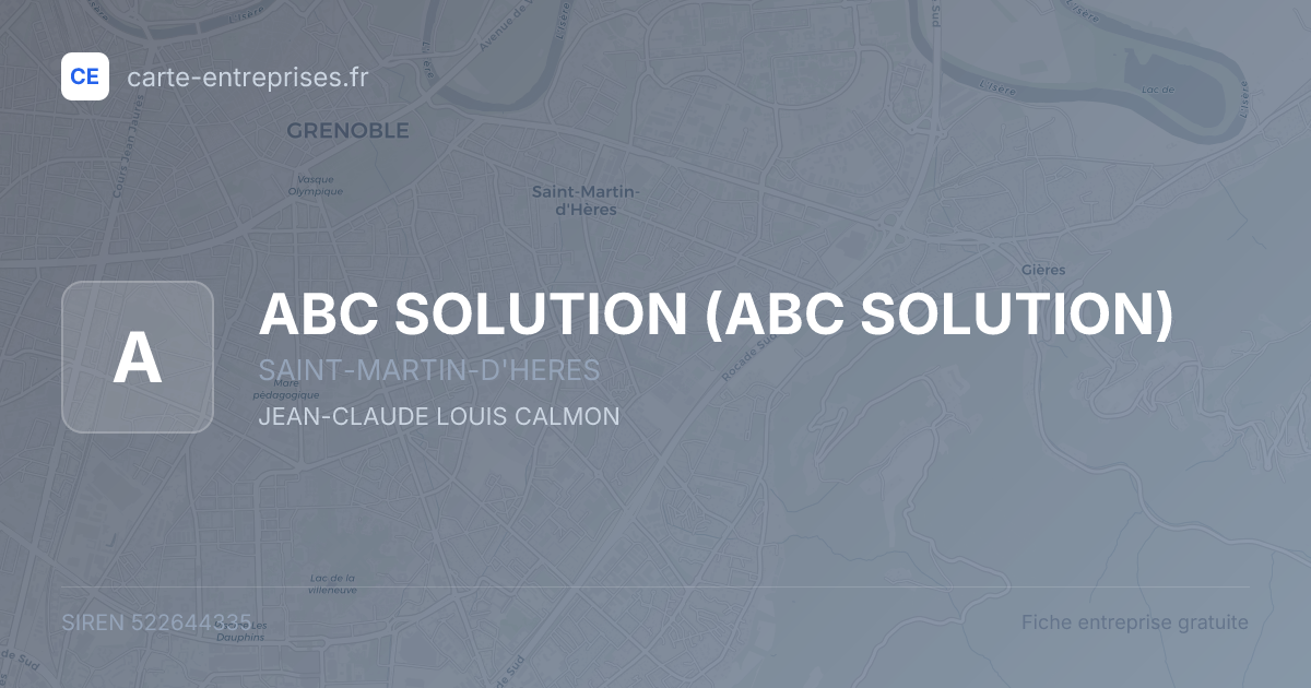 ABC SOLUTION — 522644335 — fiche entreprise