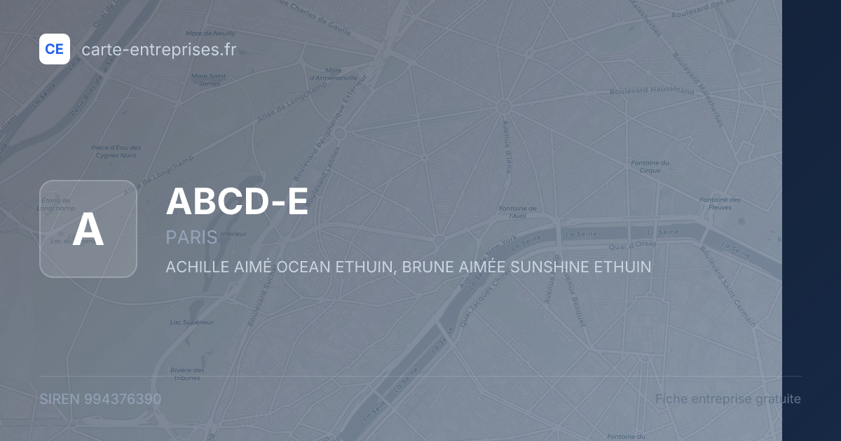 ABCD-E — 994376390 — fiche entreprise