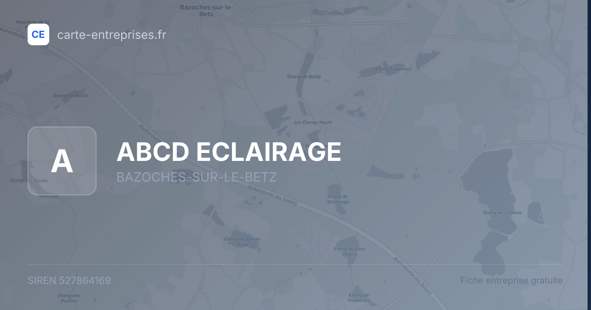 ABCD ECLAIRAGE — 527864169 — fiche entreprise