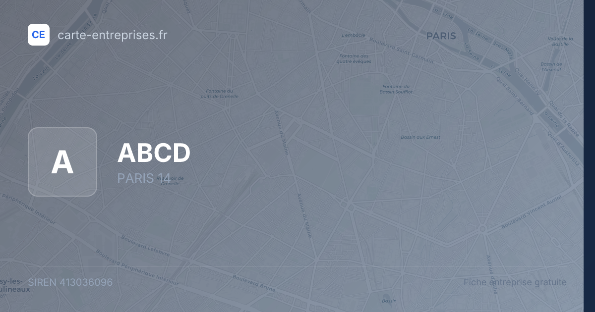 ABCD — 413036096 — fiche entreprise