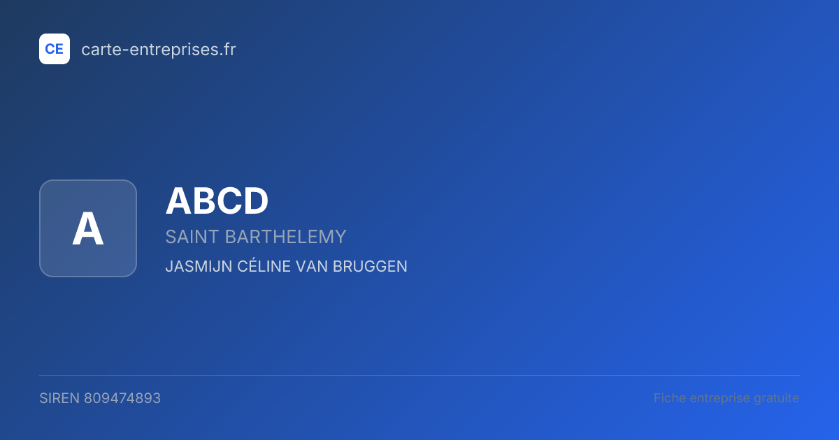 ABCD — 809474893 — fiche entreprise